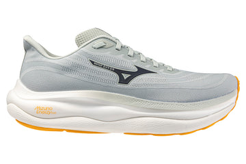 Mizuno Wave Sky 9 2E Mercury/Baritone Blue/Blazing Orange Mens #color_grey